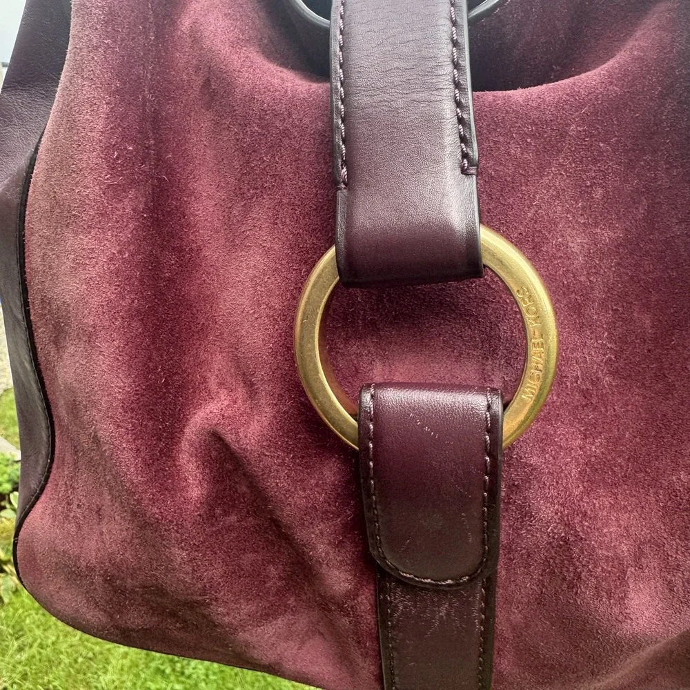Michael Kors Burgundy Suede Purse